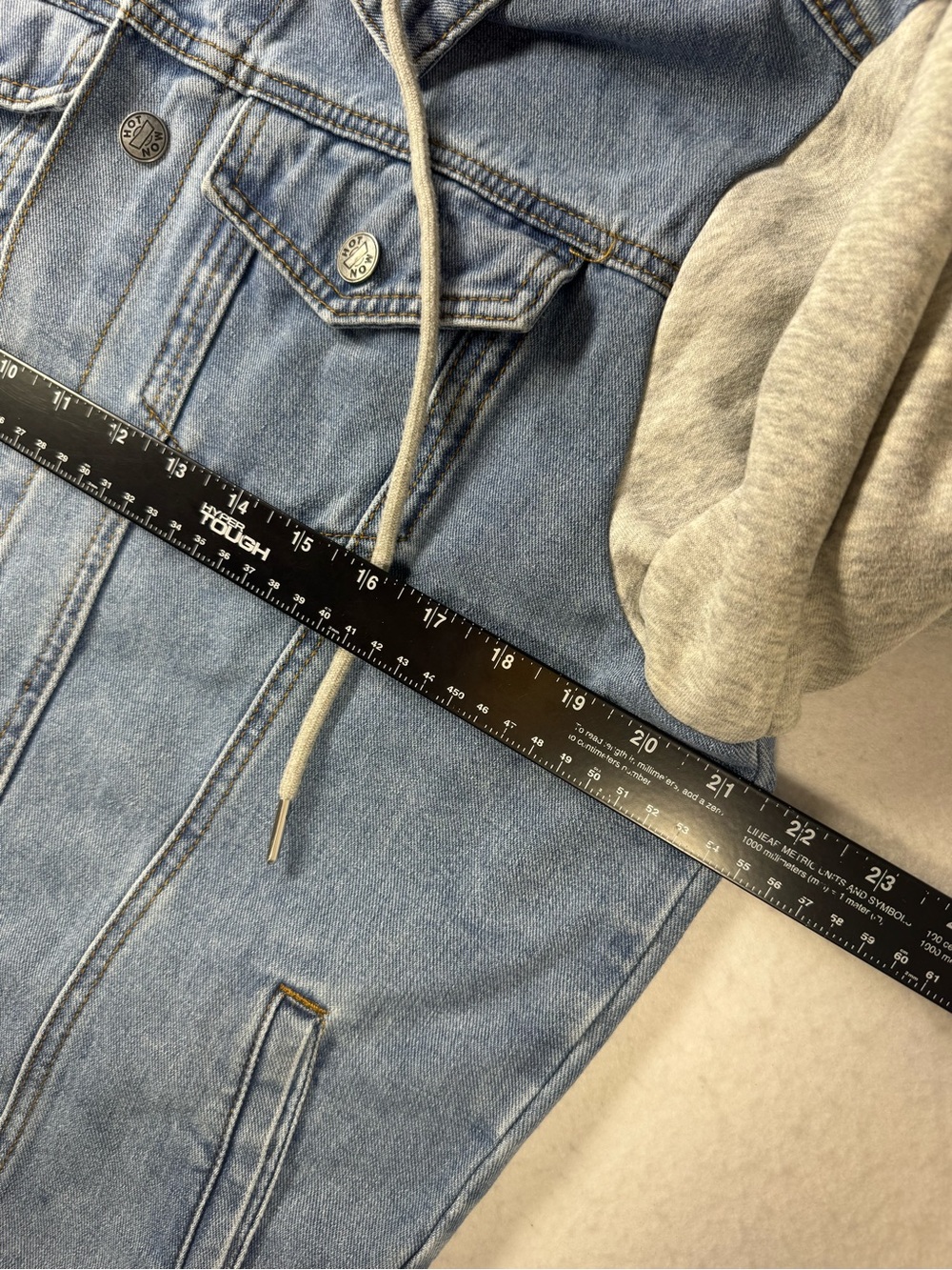 Krispy Kreme Denim Hoodie Jacket Men’s M Y2K Streetwear Layered - Picture 14 of 16